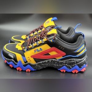 Men's Fila Oakmont Tr Black | Yellow | Red | Royal Blue Sneakers